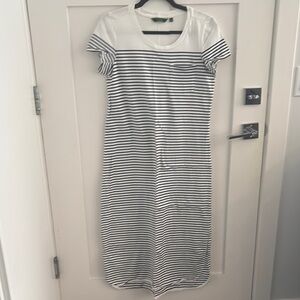 C. Wonder Monochrome Striped Maxi Dress